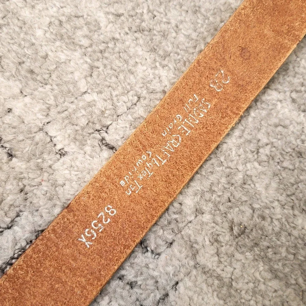 Saddle Craft by Tex Tan Full Grain Cowhide Stamped Leather Belt size 28